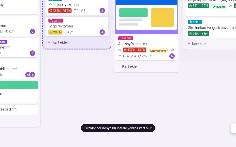 demo ekranı (demo verisiyle)