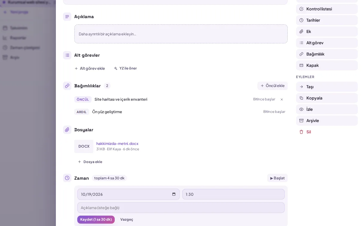 demo ekranı (demo verisiyle)