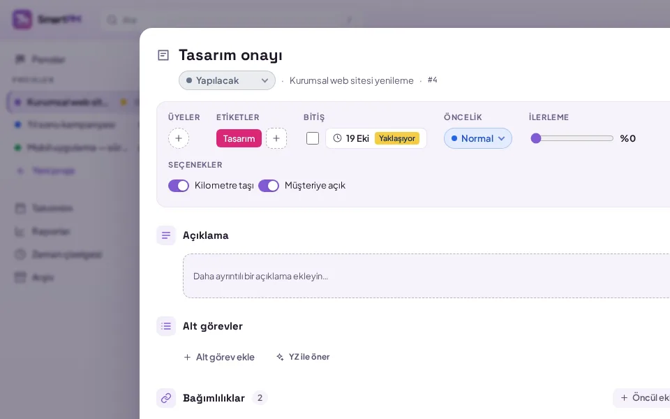 demo ekranı (demo verisiyle)
